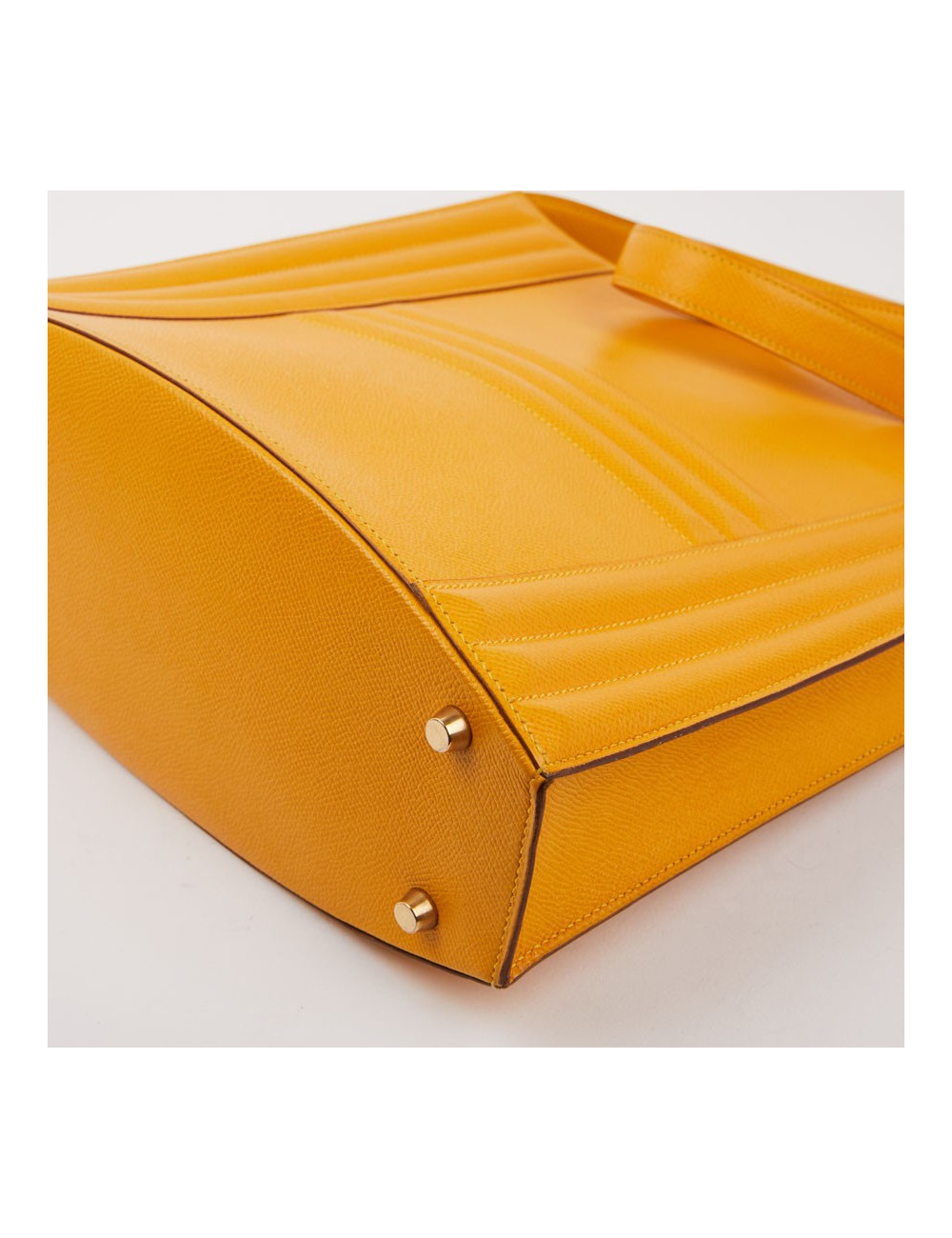 Sac Cadenas HERMES en cuir de veau  jaune 