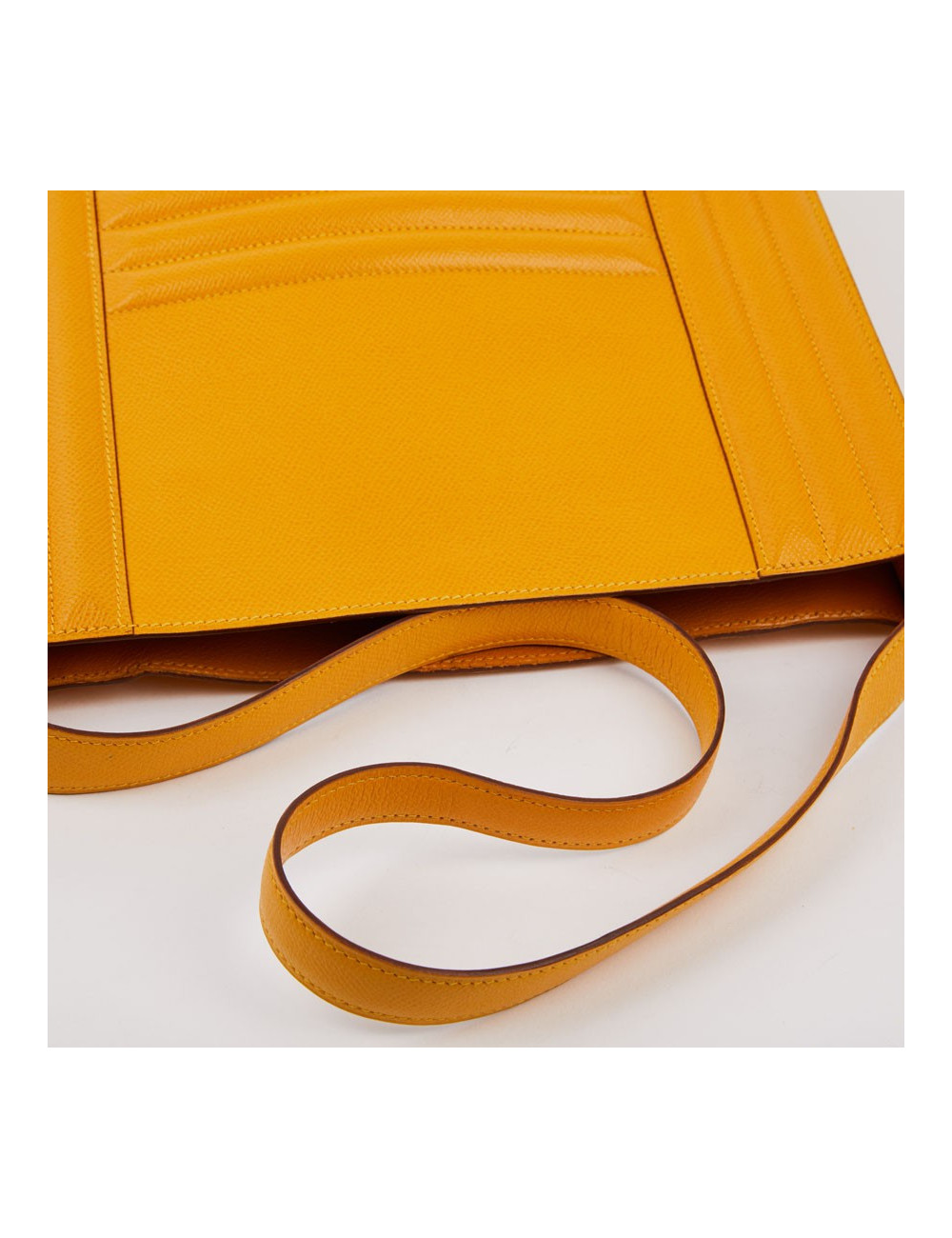 Sac Cadenas HERMES en cuir de veau  jaune 