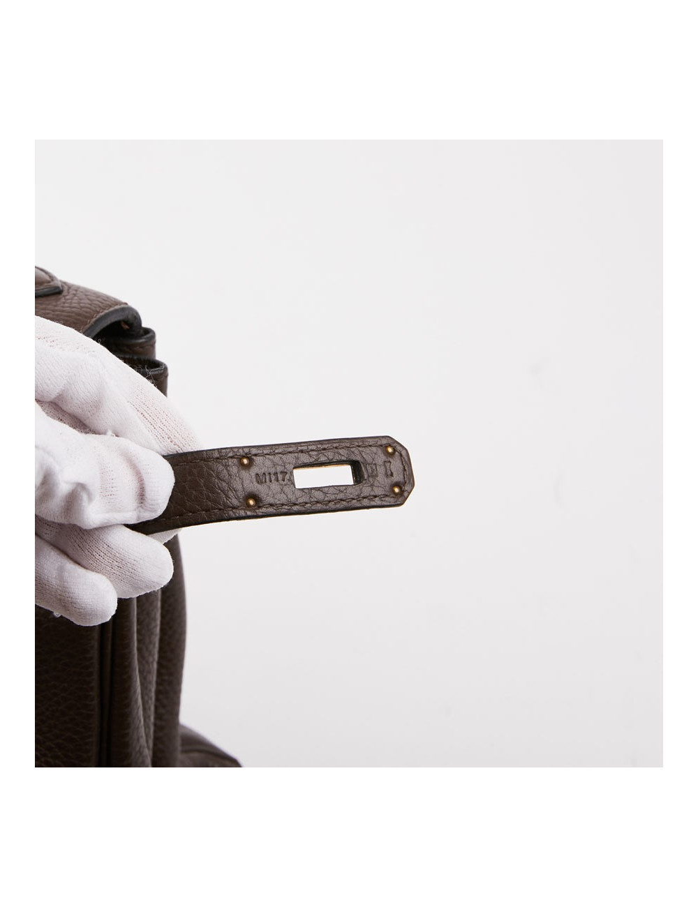 Kelly II HERMES en cuir taurillon clémence marron