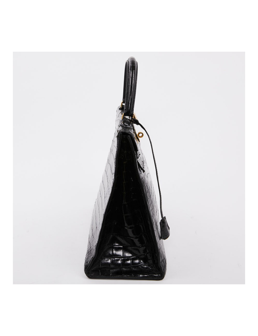 Sac Kelly 35 crocodile HERMES porosus noir