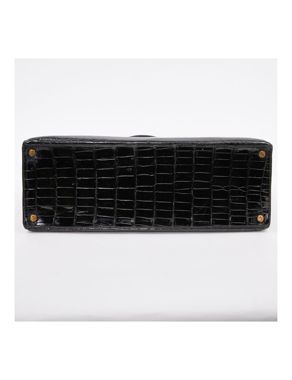 Sac Kelly 35 crocodile HERMES porosus noir