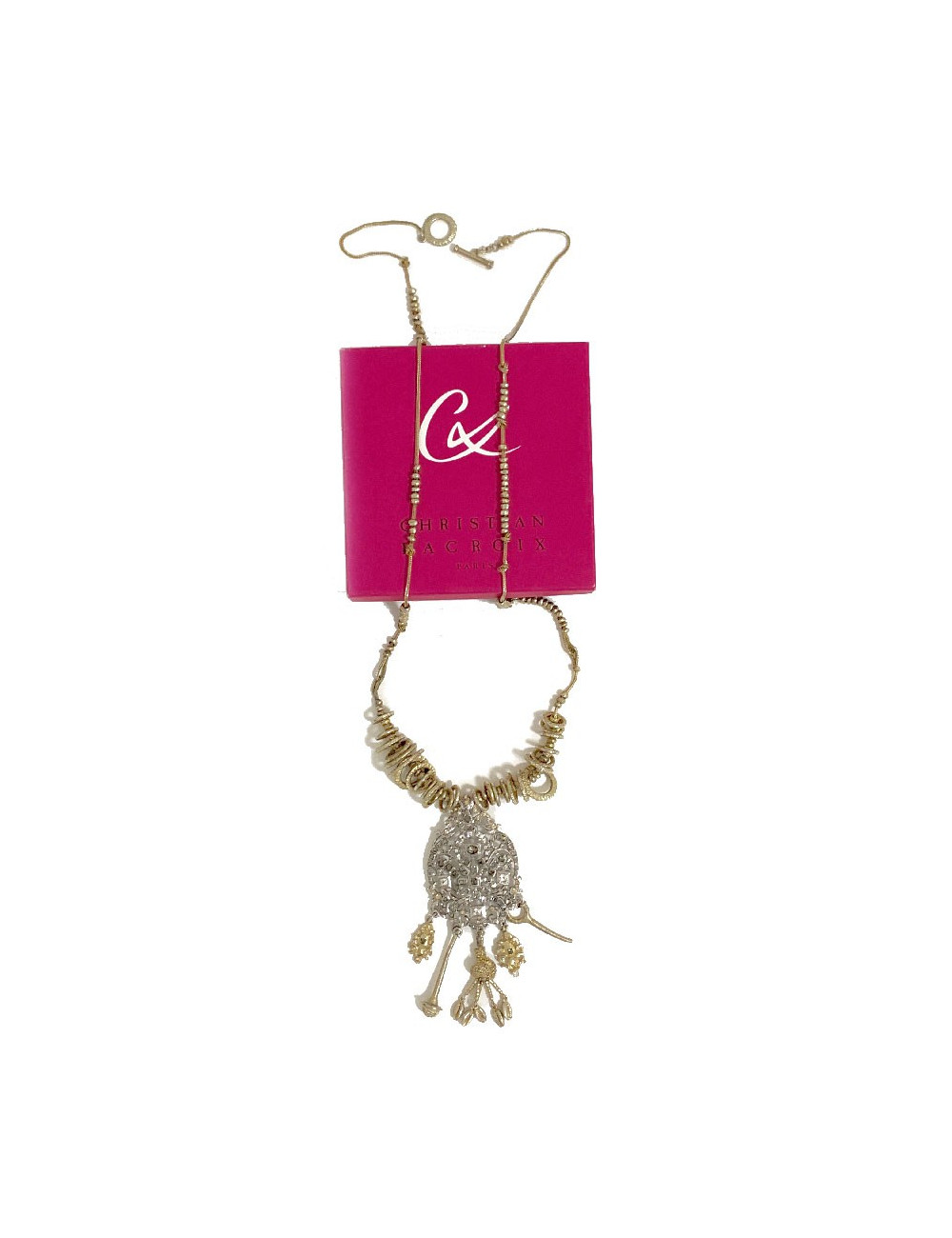 Sautoir CHRISTIAN LACROIX avec imposant pendentif 