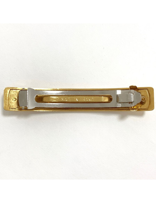 Barrette CHANEL dorée gravée C H A N E L