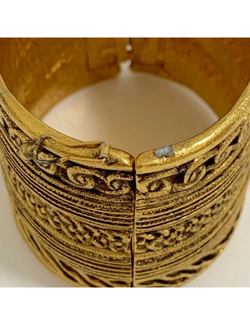 Manchette CHANEL couture vintage dorée