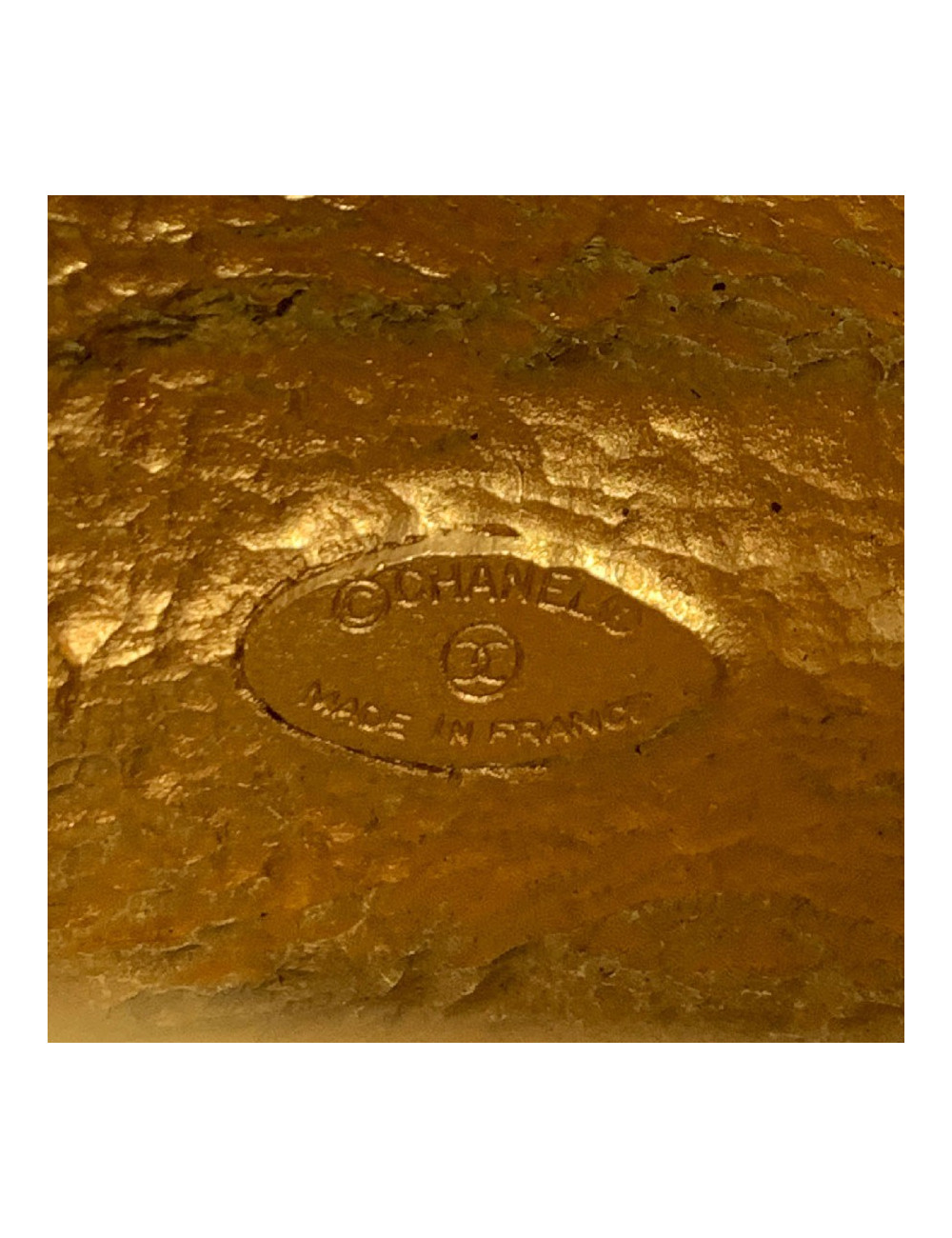 Manchette CHANEL couture vintage dorée