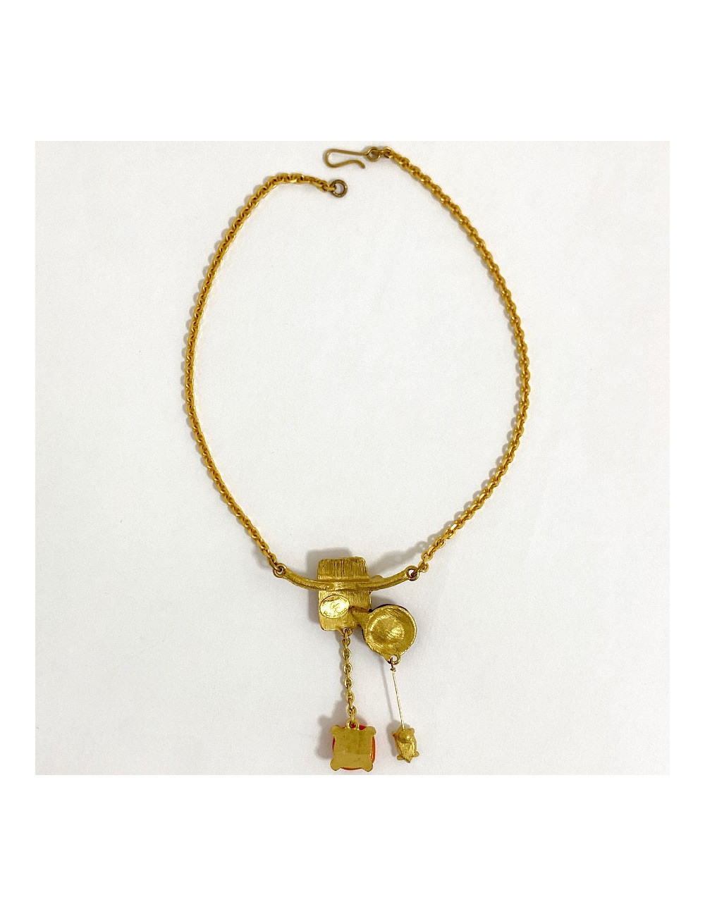 Parure bijou CHRISTIAN LACROIX collier et broche vintage