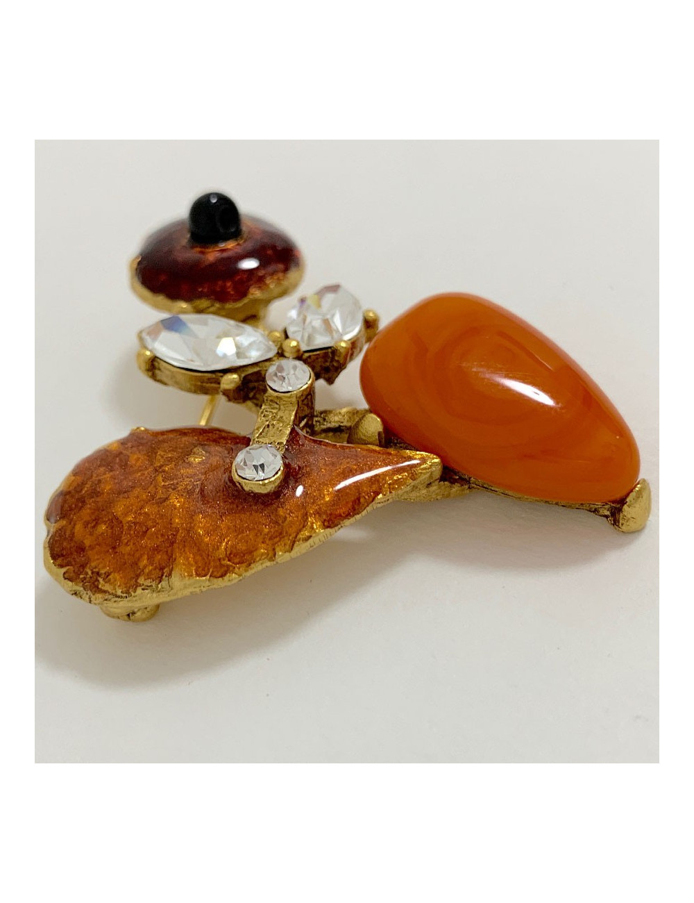 Parure bijou CHRISTIAN LACROIX collier et broche vintage