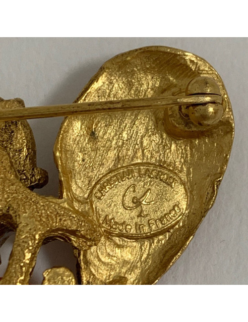 Parure bijou CHRISTIAN LACROIX collier et broche vintage