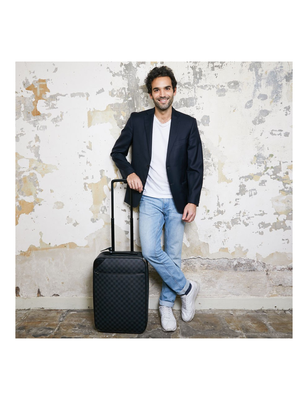 Valise Troley LOUIS VUITTON toile damier