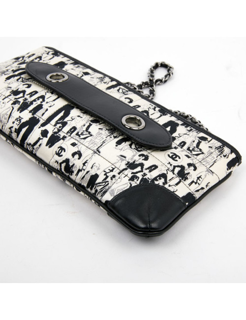 Pochette CHANEL soie noire