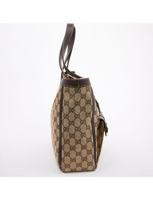 Cabas monogram GUCCI en toile beige
