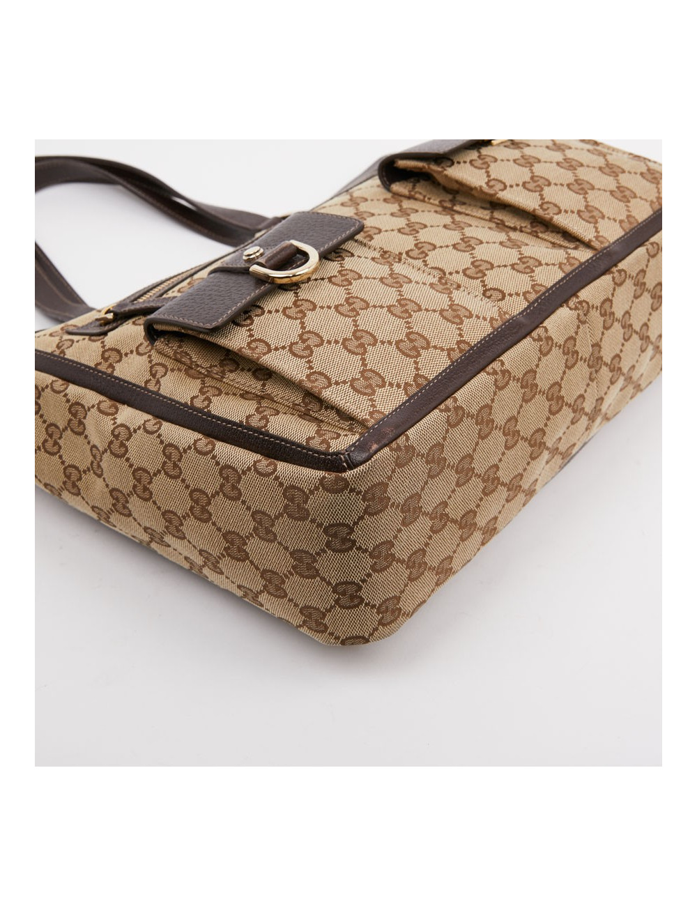 Cabas monogram GUCCI en toile beige