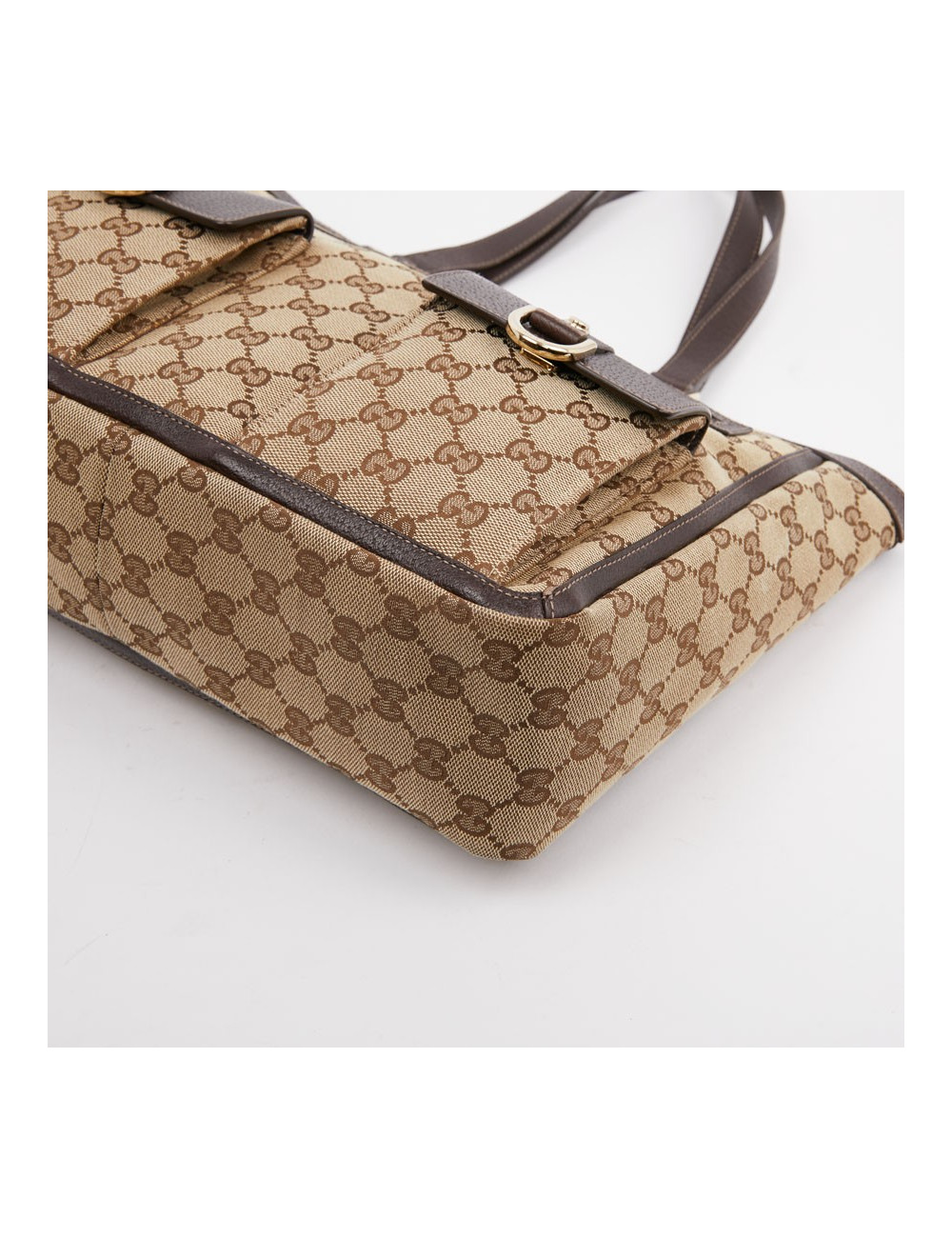 Cabas monogram GUCCI en toile beige
