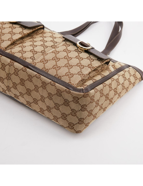Cabas monogram GUCCI en toile beige