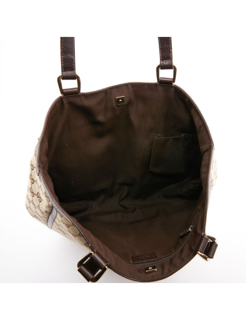 Cabas monogram GUCCI en toile beige