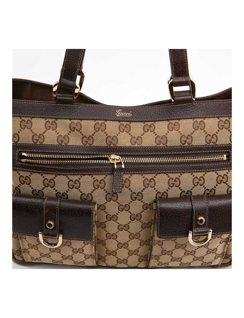 Cabas monogram GUCCI en toile beige