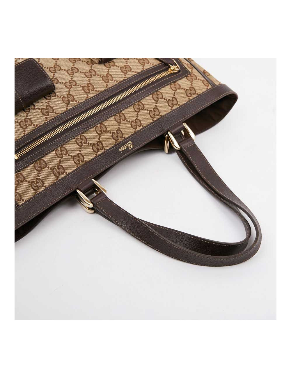 Cabas monogram GUCCI en toile beige