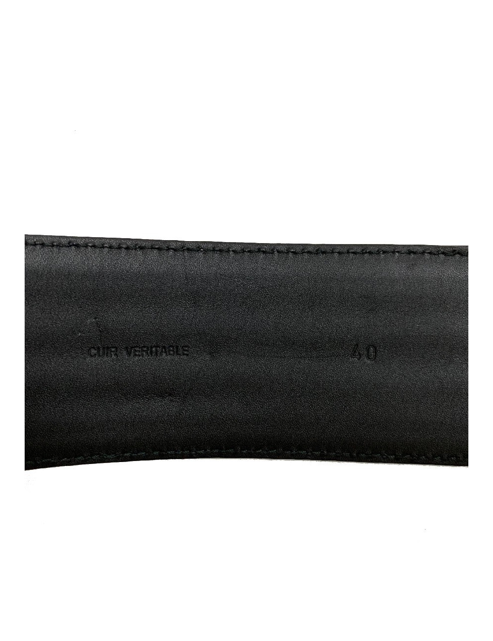 Ceinture CHANEL cuir noir et boucle "CC"