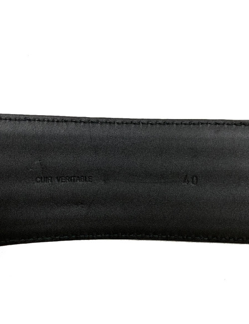 Ceinture CHANEL cuir noir et boucle "CC"