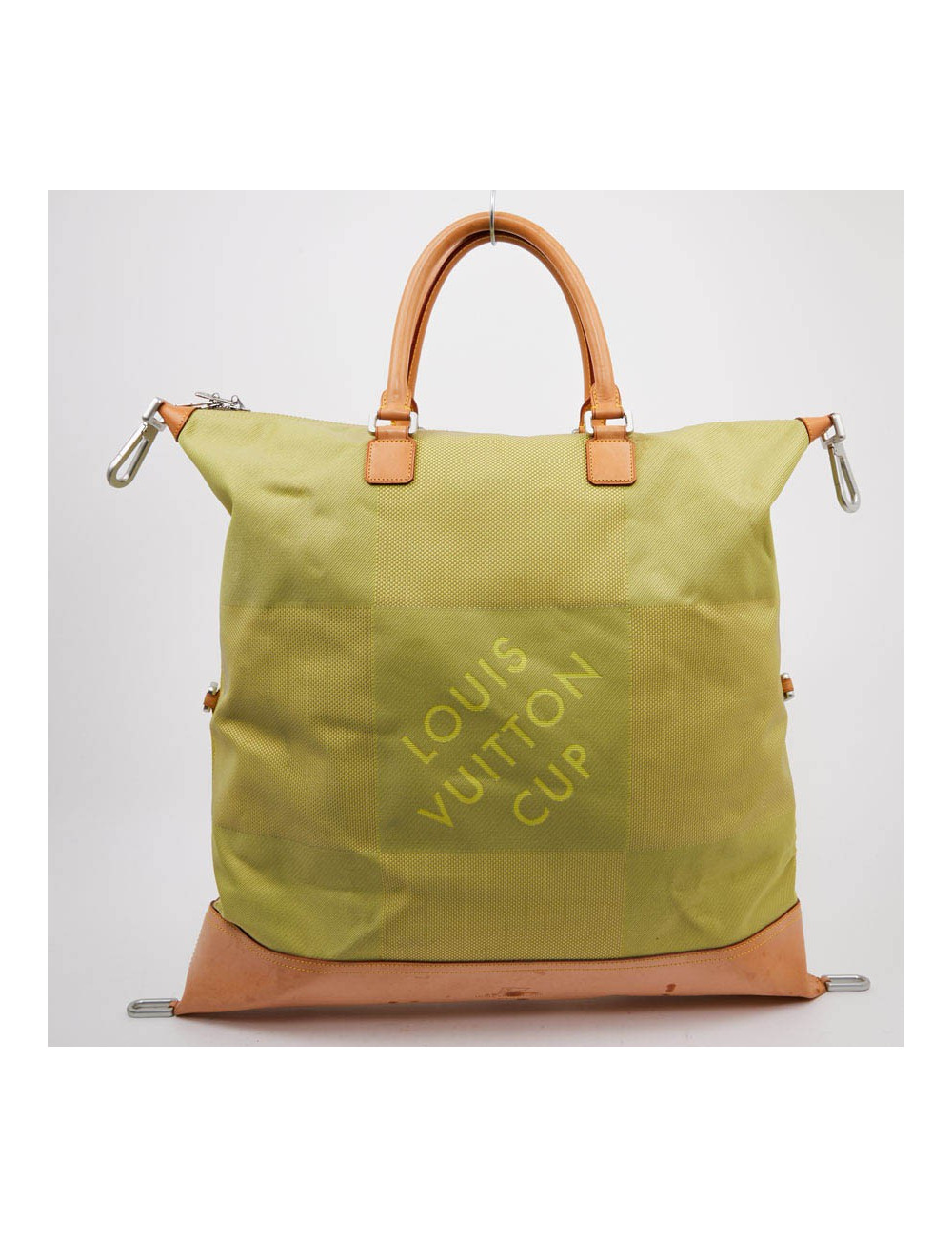 Sac de voyage LOUIS VUITTON CUP toile et cuir de vachette naturel
