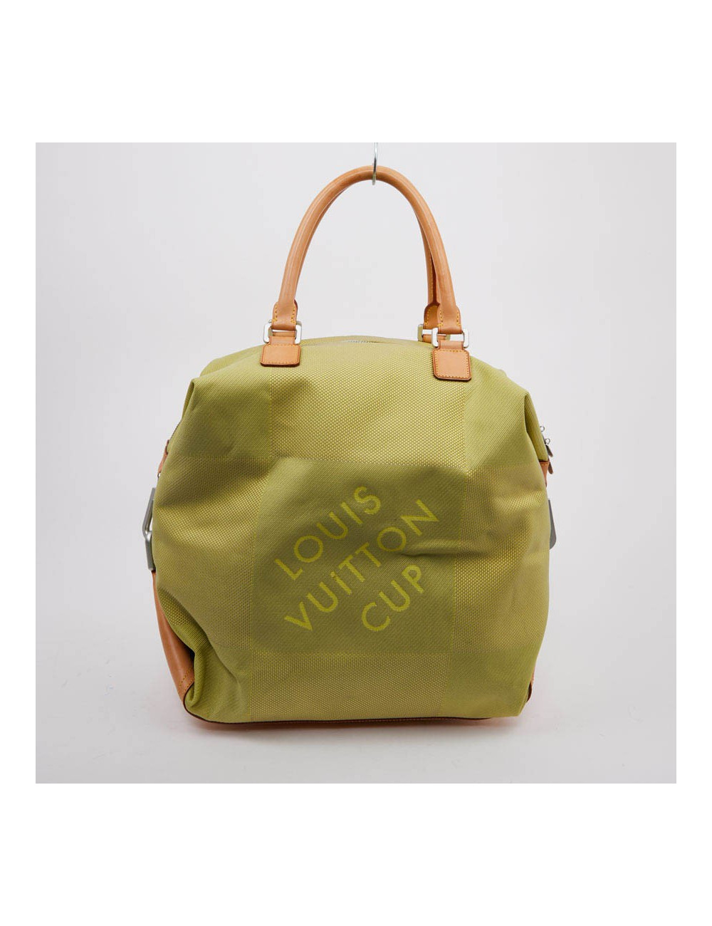 Sac de voyage LOUIS VUITTON CUP toile et cuir de vachette naturel