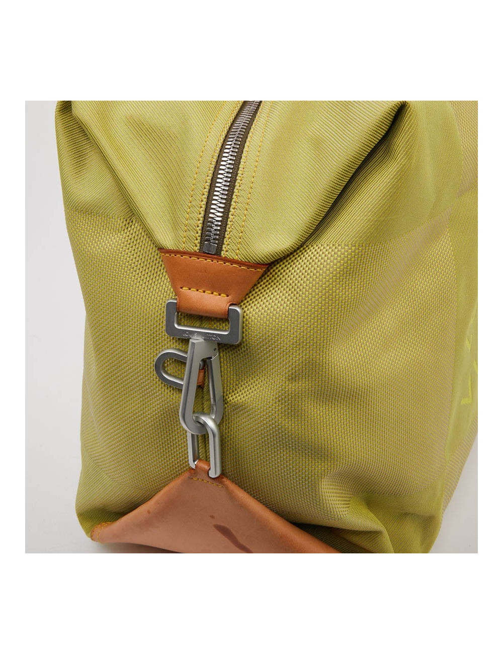 Sac de voyage LOUIS VUITTON CUP toile et cuir de vachette naturel