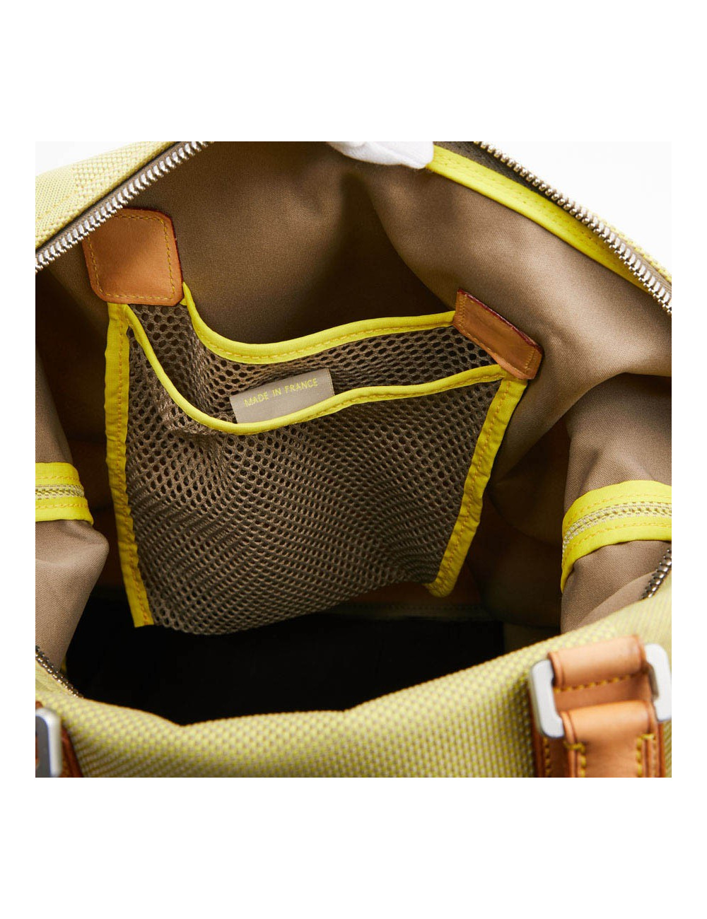 Sac de voyage LOUIS VUITTON CUP toile et cuir de vachette naturel