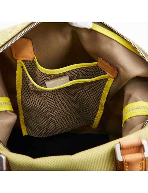 Sac de voyage LOUIS VUITTON CUP toile et cuir de vachette naturel