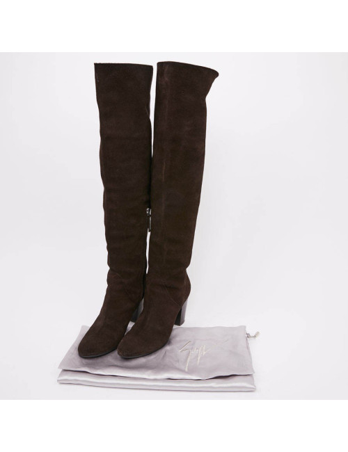 Cuissardes T   GUISEPPE ZANOTTI DAIM MARRON