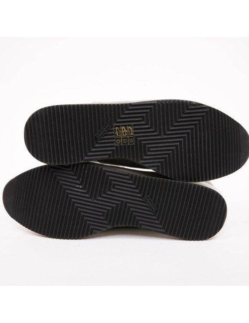 Sneaker "Goal" HERMES T40,5 en veau epsom/ swift gris métallisé