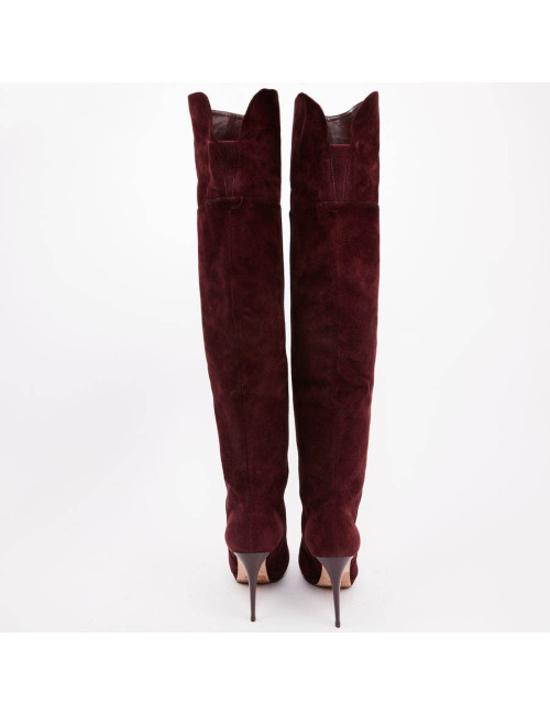 JIMMY CHOO suede thigh high boots size 38,5 FR