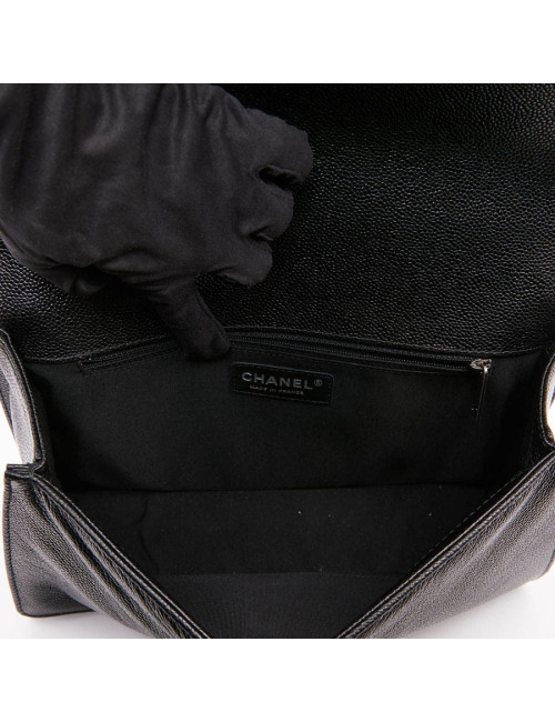 Boy GM CHANEL cuir grainé noir