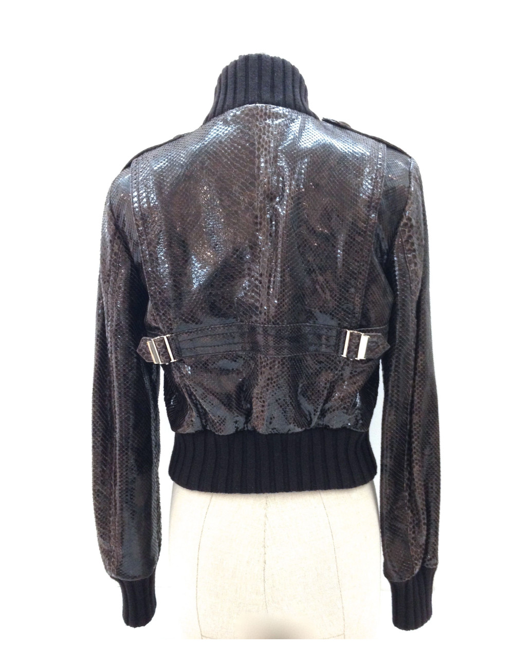 Blouson GUCCI en python marron T 
