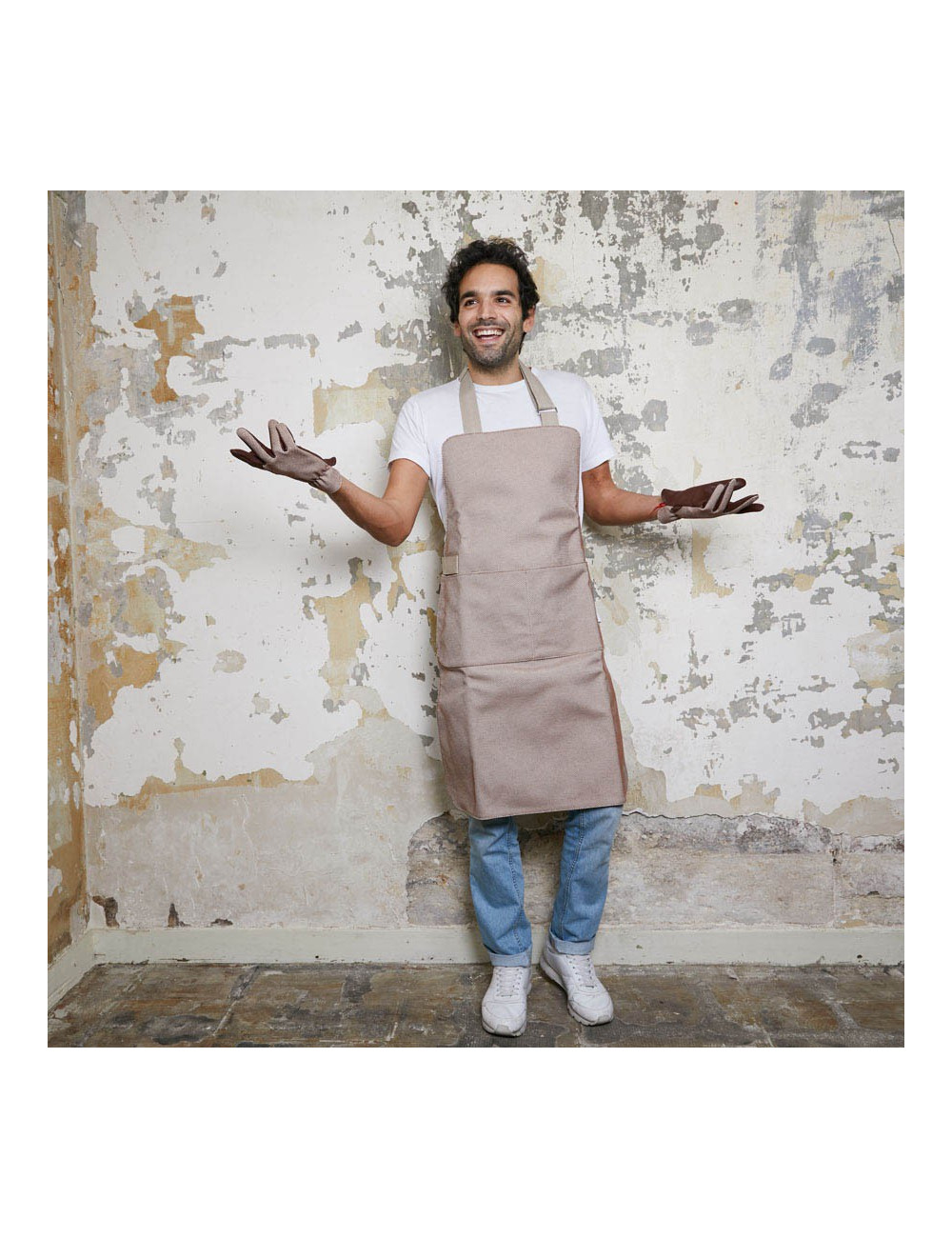 Tablier et gants HERMES de jardinier