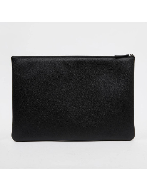 Pochette CHANEL en cuir noir