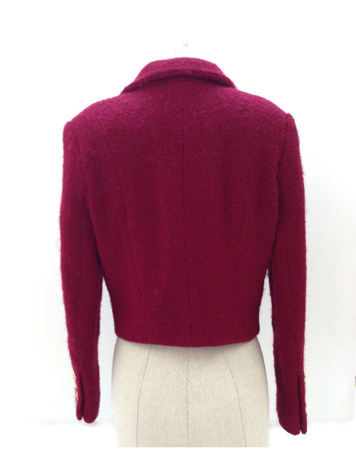 Red tweed CHANEL jacket