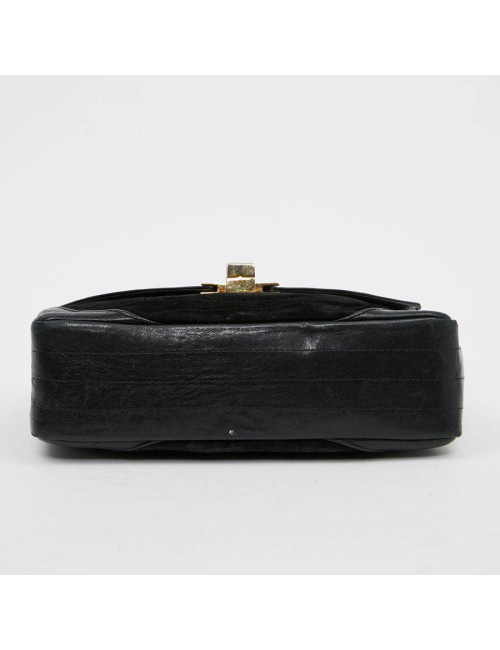 Sac CHANEL Vintage en daim et cuir noir