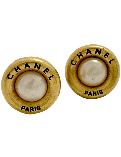 Clips d'oreille CHANEL occasion dorés