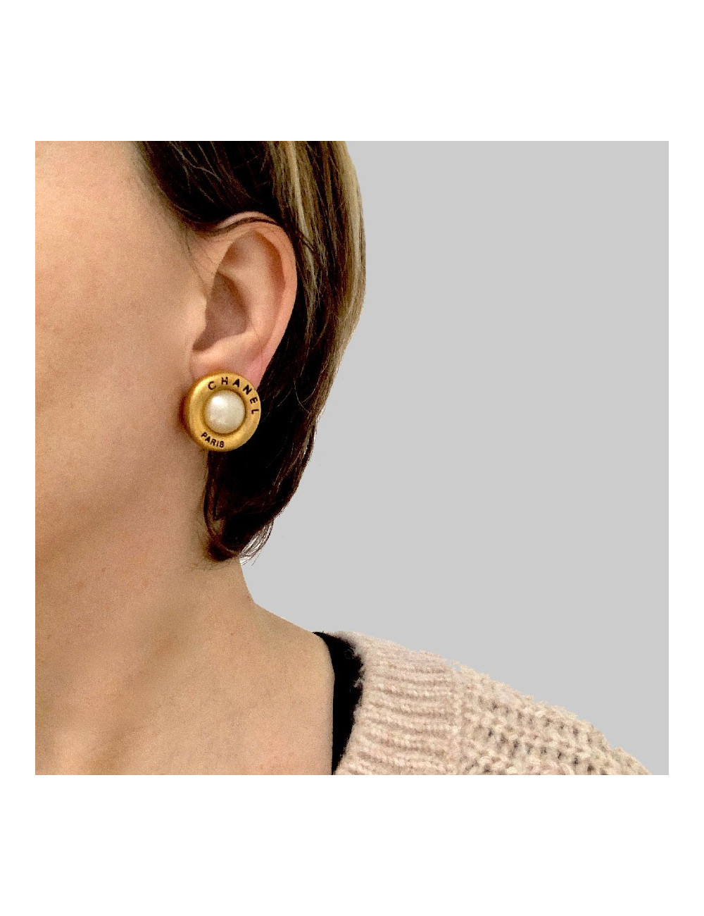 Clips d'oreille CHANEL occasion dorés