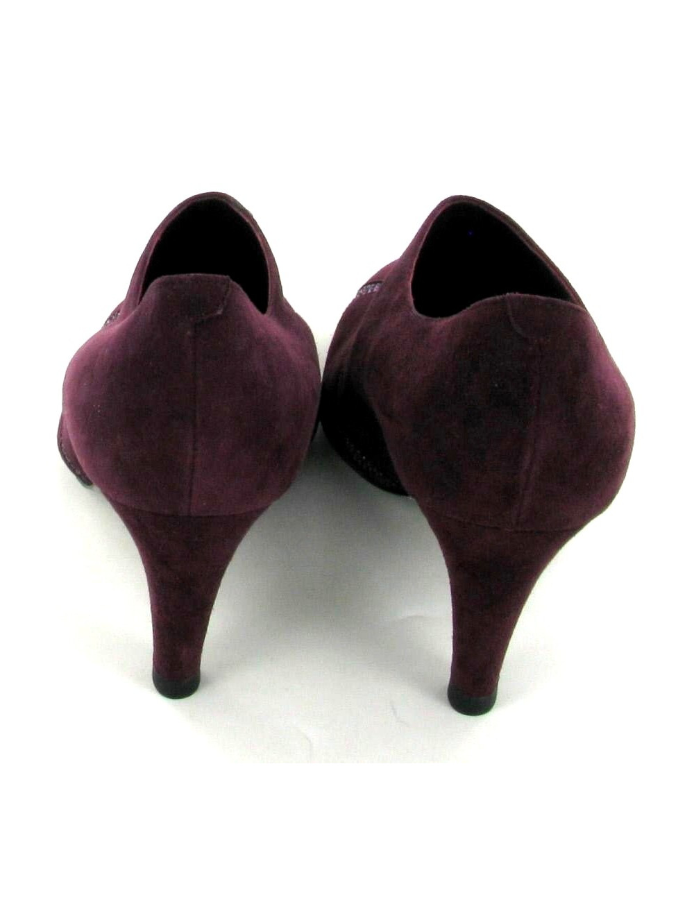 Low Boots René Caovilla T 36 en daim et strass de couleur prune