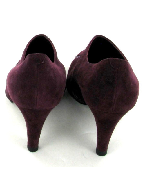 Low Boots René Caovilla T 36 en daim et strass de couleur prune