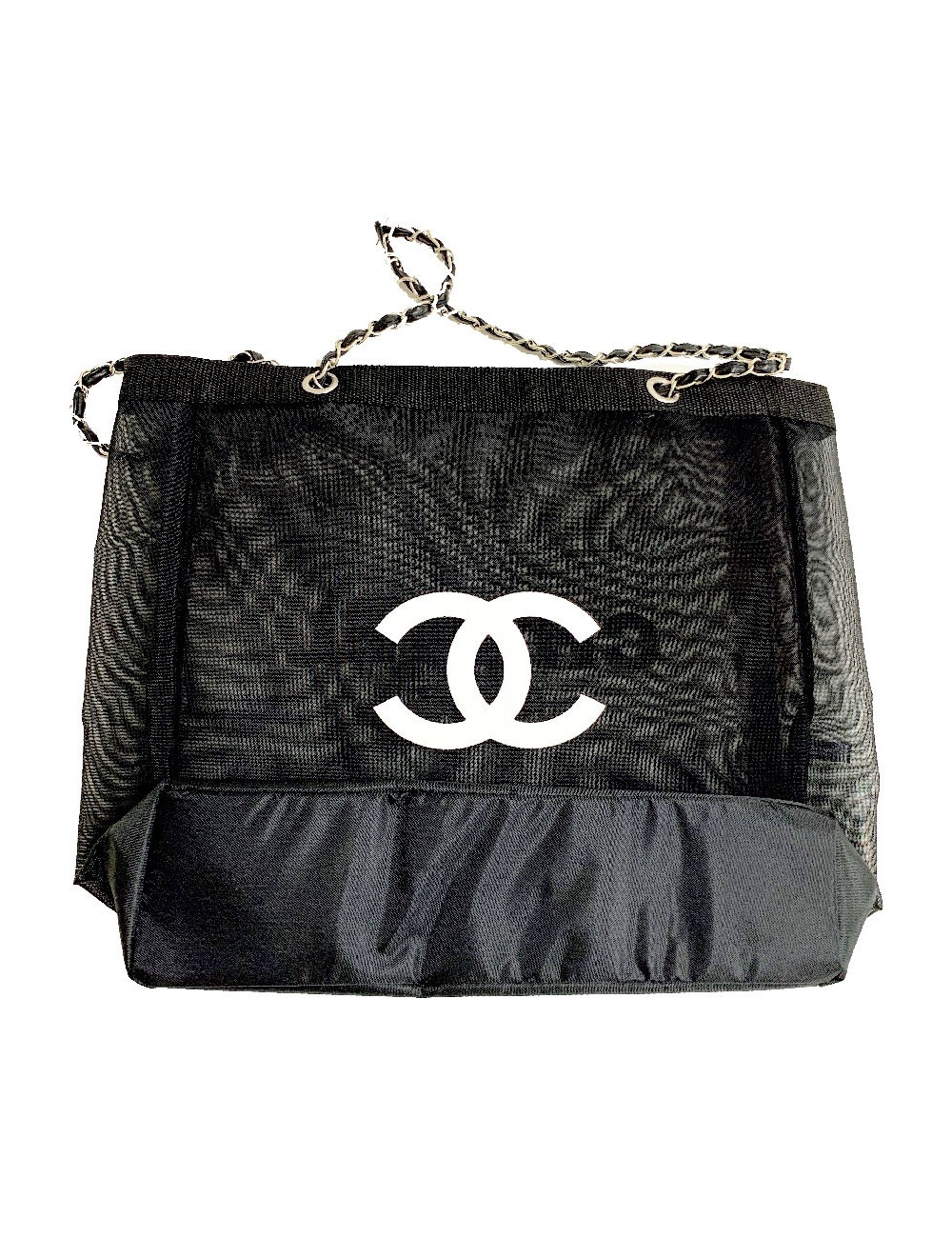 Sac Cabas CHANEL toile noire