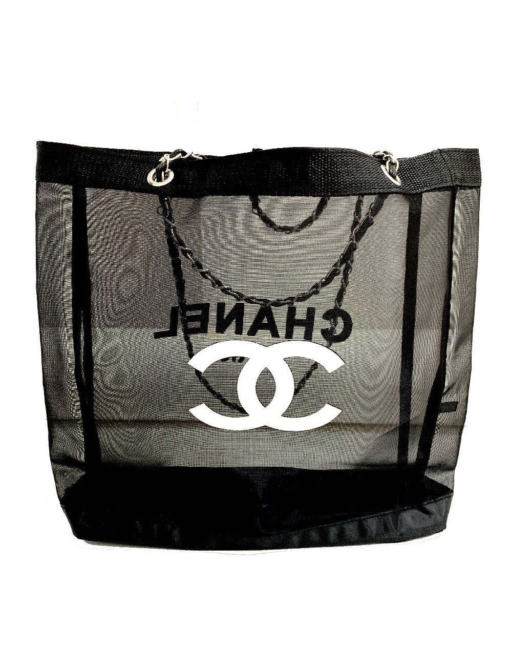 Sac Cabas CHANEL toile noire