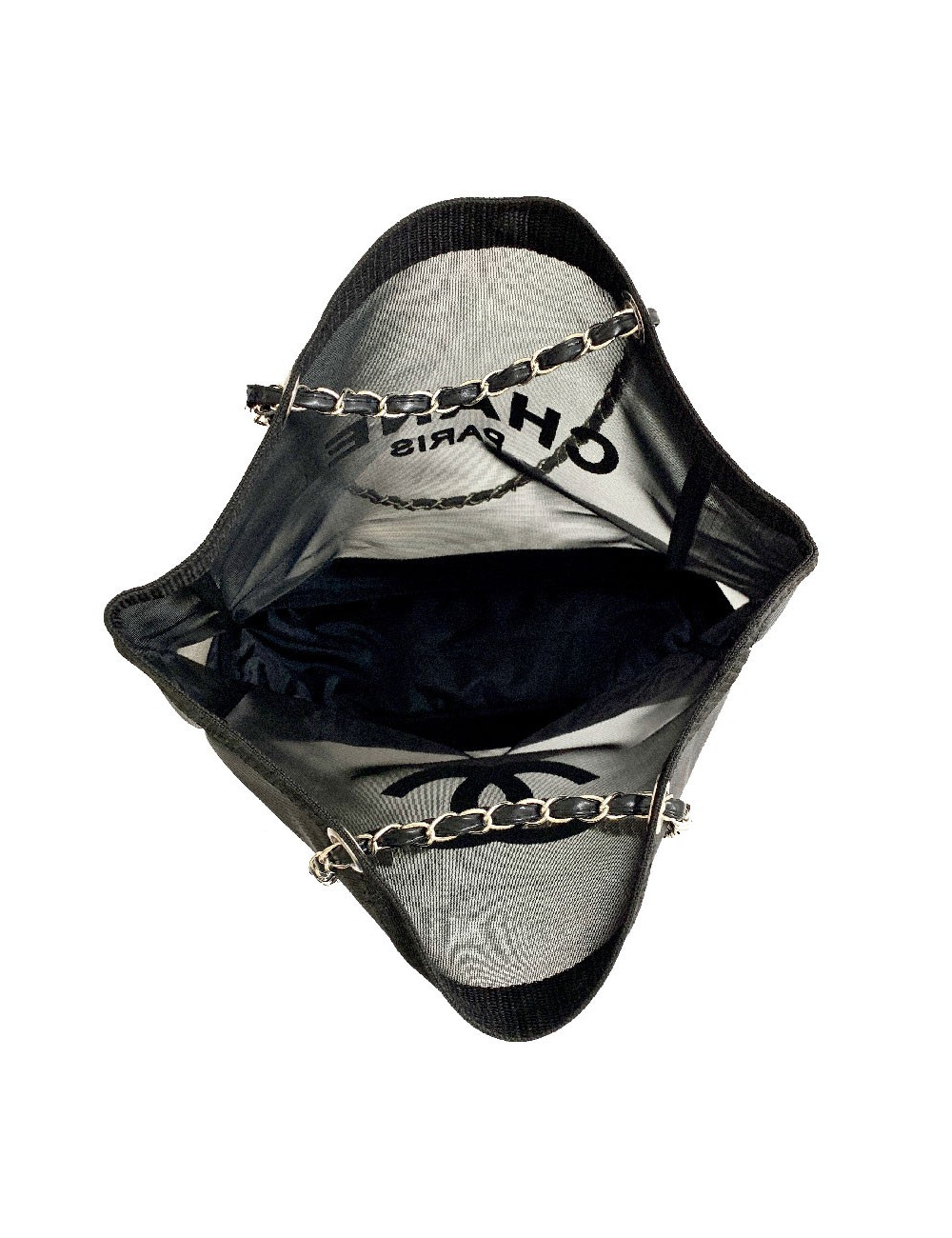 Sac Cabas CHANEL toile noire