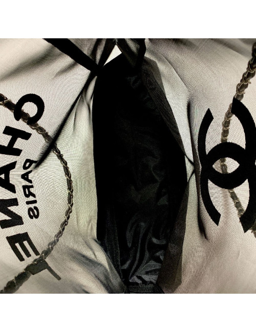 Sac Cabas CHANEL toile noire