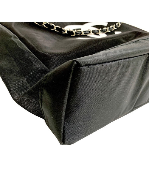 Sac Cabas CHANEL toile noire