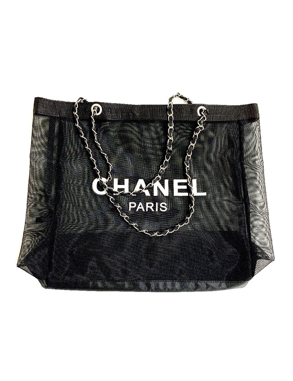 Sac Cabas CHANEL toile noire
