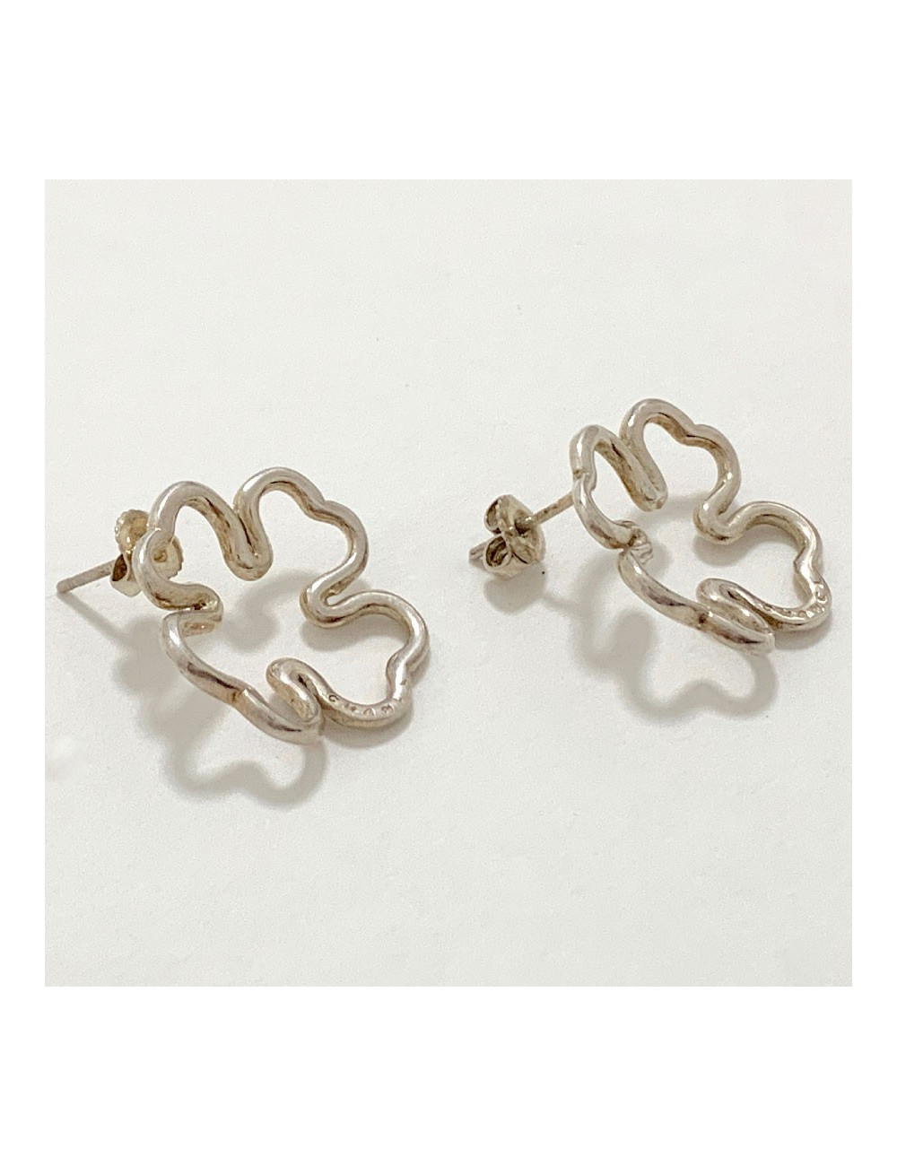 Boucle d'oreille CHANEL argent occasion