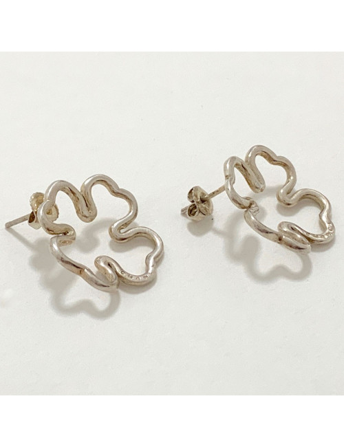 Boucle d'oreille CHANEL argent occasion