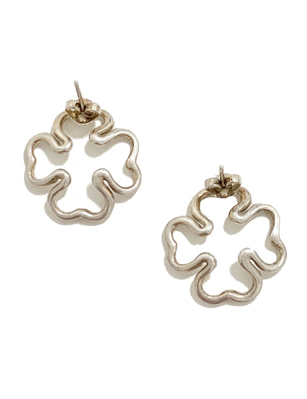 Boucle d'oreille CHANEL argent occasion